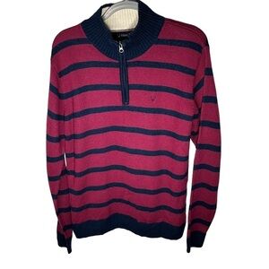 Allen Solly Men’s Quarter Zip Pullover Sweatshirt Premium Wool Blend Size Large